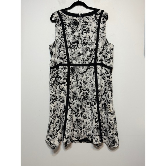 Talbots Dark Academia Floral Dress Womens Size 18W Gothic Romantic Fit & Flare - Picture 2 of 8